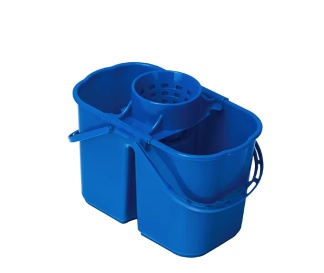 Blue 4 Gal. Dual Compartment Bucket with Wringer